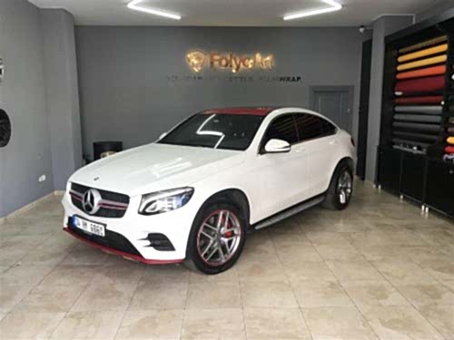 mercedes araç kaplama glc 250 tavan kaplama panjur kaplama kaliper boyama kırmızı kaplama panjur kaplama (1)
