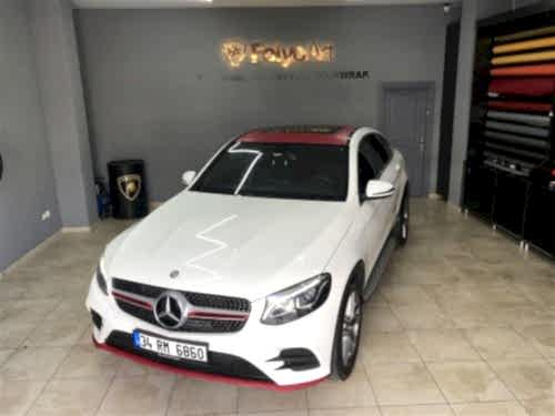 mercedes araç kaplama glc 250 tavan kaplama panjur kaplama kaliper boyama kırmızı kaplama panjur kaplama (7)