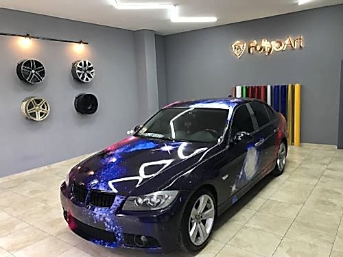 araç kaplama bmw galaxi deseni maltepe istanbul , (2)