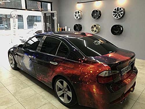 araç kaplama bmw galaxi deseni maltepe istanbul , (3)