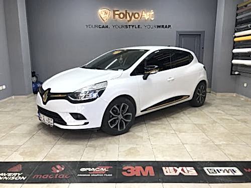 araç kaplama clio 4 krom detaylar altın rengi şerit (2)