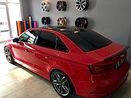 audi a3 tavan kaplama parlak siyah cam tavan araç kaplama (1)