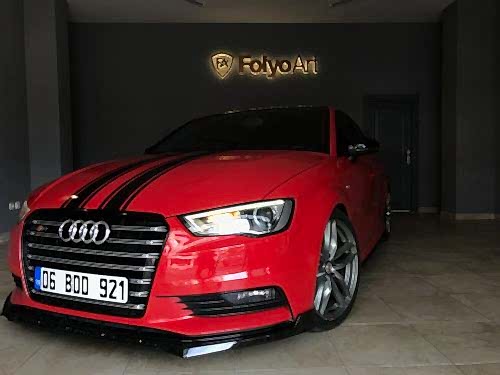 audi araç kaplama sline şerit kaplama cam filmi