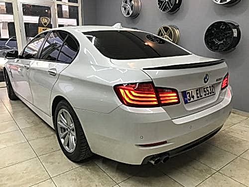 bmw f10 g30 520 arka tampon difüzör kaplama parlak siyah (1)
