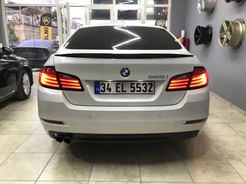 bmw f10 g30 520 arka tampon difüzör kaplama parlak siyah (2)