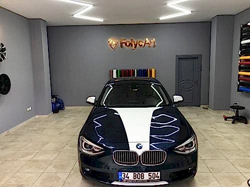 bmw f20 beyaz şerit çekme urban şeritleri bmw 116 118 şerit kaplama araç kaplama (2)