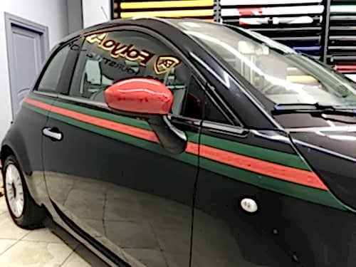fiat 500 gucci şerit araç kaplama (3)