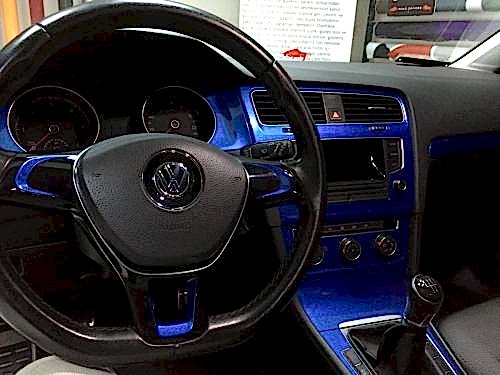 golf 7 iç çıta kaplama carbon mavi gri siyah araç kaplama (3)