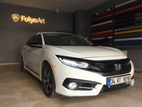 honda civic fc5 ayna kaplama parlak siyah araç kaplama (2)