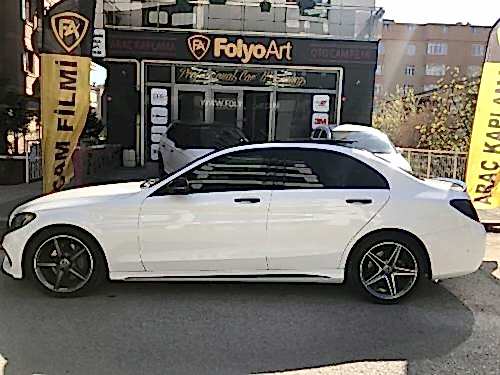 mercedes c200 c180 yan marşbiyer kaplama amg şerit (4)