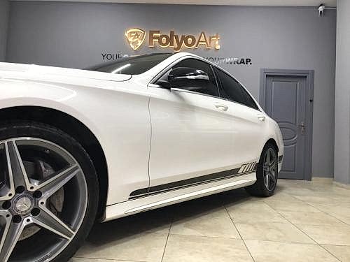 mercedes c200 c180 yan marşbiyer kaplama amg şerit (6)