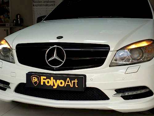 mercedes e250 panur kaplama parlak siyah araç kaplama (2)