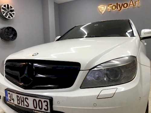 mercedes panur ön ızgara parlak siyah kaplama araç kaplama folyo (1)
