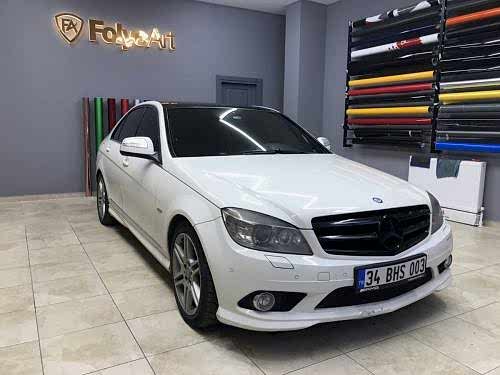 mercedes panur ön ızgara parlak siyah kaplama araç kaplama folyo (3)