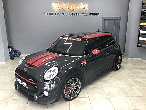 mini cooper ayna kaplama kırmızı siyah gri