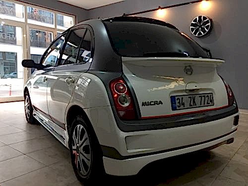 nissan micra araç kaplama cam filmi şerit kaplama turuncu gri siyah (12)