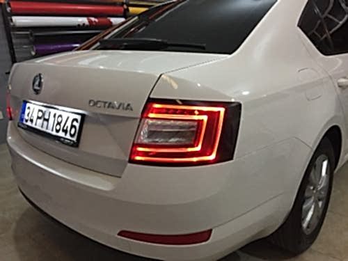 octavia stop çerçevesi stop karartma folyo kaplama araç kaplaa